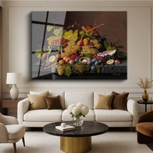 Limitless Design Severin Roesen Meyveler Şarap Kadehi Natürmort Hd Baskı Duvarı Cam Tablo Hd Baskı Tablo