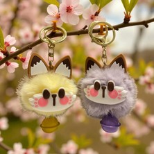 Çerçi Melek Pelüş Şanslı Kedi Çıngıraklı 2’li Anahtarlık – 7 cm