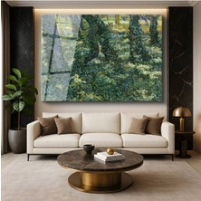 Limitless Design Vincent Van Gogh Ağaç Altı Doğa Manzarası Cam Tablo Dijital Baskı Duvar Tablosu Dekor Tablo