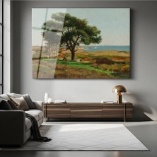 Limitless Design William Trost Richards Deniz Kıyısı Meşe Ağacı Cam Tablo Dijital Baskı Duvar Tablosu Dekor Tablo