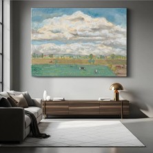 Limitless Design Camille Pissarro Kırsal Manzara Bulutlar Peyzaj Resmi Kanvas Tablo Klasik Ressam Tablosu