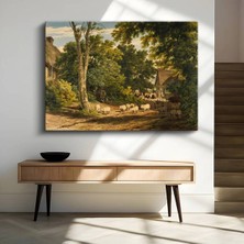 Limitless Design John Constable Kırsal Köy Koyun Sürüsü Kanvas Tablo Sanat Tablosu Klasik Ressam Tablosu