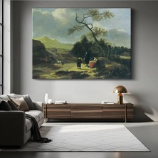 Limitless Design Jan Van Goyen Kırsal Yol Yolcular Resmi Kanvas Tablo Sanat Tablosu Klasik Ressam Tablosu