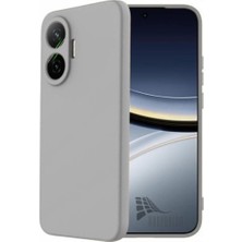 HANPORIUM Poco F7 5g Uyumlu Silikon Kılıf - Pastel Renk Tonu Kamera Korumalı Esnek Kapak - Gri