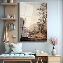 Limitless Design Claude Lorrain Pastoral Kırsal Manzara Cam Tablo Dijital Baskı Duvar Tablosu Dekor Tablo