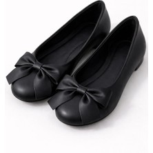 Slipcat Zarif Kadın Günlük  Kurdele Detaylı Yuvarlak Burun Şık Babet