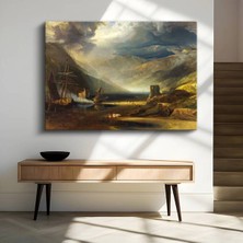 Limitless Design J.m.w. Turner Dağlık Kıyı Deniz Manzarası Kanvas Tablo Sanat Tablosu Klasik Ressam Tablosu