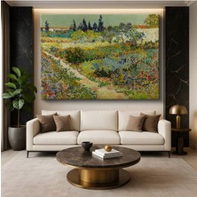 Limitless Design Vincent Van Gogh Çiçek Bahçesi Botanik Resmi Kanvas Tablo Sanat Tablosu Klasik Ressam Tablosu