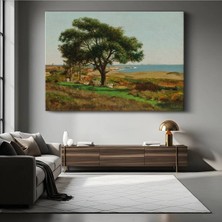 Limitless Design William Trost Richards Deniz Kıyısı Meşe Ağacı Kanvas Tablo Sanat Tablosu Klasik Ressam Tablosu