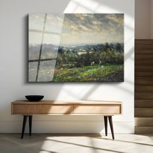 Limitless Design Camille Pissarro Kırsal Bahçe Çiçek Manzarası Cam Tablo Dijital Baskı Duvar Tablosu