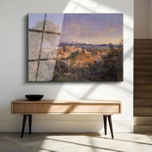 Limitless Design Edward Lear Roma Tarihi Şehir Manzarası Cam Tablo Dijital Baskı Duvar Tablosu Dekor Tablo