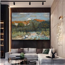 Limitless Design Henri Martin Kır Bahçesi Peyzaj Manzarası Kanvas Tablo Sanat Tablosu Klasik Ressam Tablosu