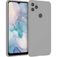 HANPORIUM General Mobile GM22 Uyumlu Silikon Kılıf - Pastel Renk Tonu Kamera Korumalı Esnek Kapak - Gri