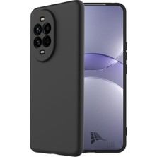 HANPORIUM Huawei Nova 14 Uyumlu Silikon Kılıf - Pastel Renk Tonu Kamera Korumalı Esnek Kapak - Siyah