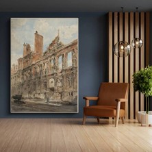 Limitless Design Richard Parkes Bonington Tarihi Çeşme Mimari Sanat Kanvas Tablo Klasik Ressam Tablosu