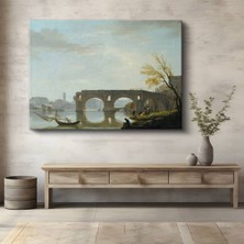 Limitless Design Richard Wilson Roma Köprüsü Tarihi Manzara Kanvas Tablo Sanat Tablosu Klasik Ressam Tablosu