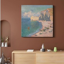 Limitless Design Claude Monet Étretat Kayalıkları Deniz Manzarası Kanvas Tablo Sanat Tablosu Klasik Ressam Tablosu