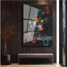 Limitless Design Jan Van Huysum Renkli Çiçek Hd Baskı Duvar Kompozisyonu Cam Tablo Hd Baskı Tablo