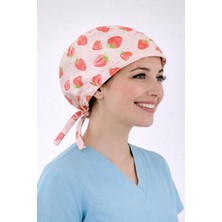 Dr. Mitra Cerrahi Bone Medikal Doktor Hemşire Hastane Bonesi Unisex -Çilek Desen