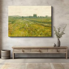 Limitless Design Charles-François Daubigny Çayır Kırsal Manzara Kanvas Tablo Sanat Tablosu Klasik Ressam Tablosu
