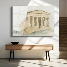 Limitless Design William Pars Atina Parthenon Antik Tapınak Cam Tablo Dijital Baskı Duvar Tablosu Dekor Tablo