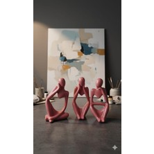 3'lü Düşünenler Biblo Çok Renkli