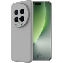 HANPORIUM Honor Magic 8 Pro Uyumlu Silikon Kılıf - Pastel Renk Tonu Kamera Korumalı Esnek Kapak - Gri