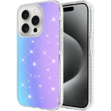 Subutu iPhone 15 Pro Max Uyumlu Parlak Renk Geçişli Sbt Velle Kapak-Beyaz