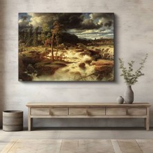 Limitless Design Marcus Larson Fırtınalı Şelale Doğa Manzarası Kanvas Tablo Sanat Tablosu Klasik Ressam Tablosu