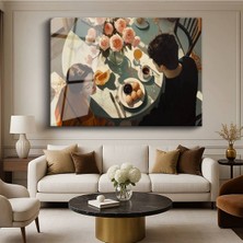 Limitless Design Francesca Strino Sabah Kahvaltısı Günlük Yaşam Cam Tablo Dijital Baskı Duvar Tablosu