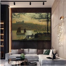 Limitless Design John Atkinson Grimshaw Whitby Limanı Deniz Manzarası Kanvas Tablo Klasik Ressam Tablosu