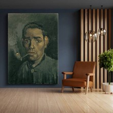 Limitless Design Vincent Van Gogh Pipo Içen Adam Portresi Kanvas Tablo Sanat Tablosu Klasik Ressam Tablosu
