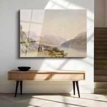 Limitless Design J.m.w. Turner Yüksek Dağ Doğa Manzarası Cam Tablo Dijital Baskı Duvar Tablosu Dekor Tablo