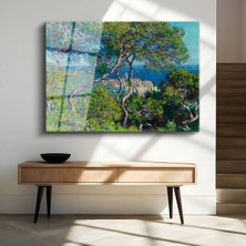 Limitless Design Claude Monet Akdeniz Kıyısı Deniz Manzarası Cam Tablo Dijital Baskı Duvar Tablosu Dekor Tablo