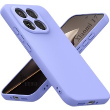 HANPORIUM Xiaomi 17 Uyumlu Silikon Kılıf - Pastel Renk Tonu Kamera Korumalı Esnek Kapak - Lila