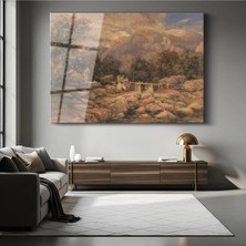 Limitless Design J.m.w. Turner Dağlık Peyzaj Doğa Manzarası Cam Tablo Dijital Baskı Duvar Tablosu Dekor Tablo