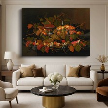 Limitless Design Severin Roesen Sonbahar Meyveleri Natürmort Sanatı Kanvas Tablo Klasik Ressam Tablosu