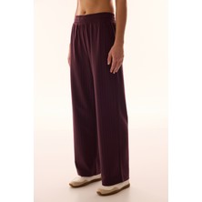 Penti Bordo Çizgili Chic Pantolon