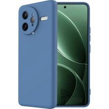HANPORIUM Poco F7 Pro Uyumlu Silikon Kılıf - Pastel Renk Tonu Kamera Korumalı Esnek Kapak - Lacivert