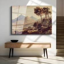 Limitless Design J.m.w. Turner Dağlık Doğa Manzarası Cam Tablo Dijital Baskı Duvar Tablosu Dekor Tablo