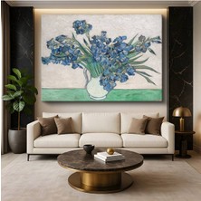 Limitless Design Vincent Van Gogh Vazoda Süsenler Çiçek Natürmortu Kanvas Tablo Klasik Ressam Tablosu