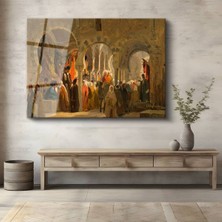 Limitless Design Alberto Pasini Doğu Çarşısı Oryantal Manzara Cam Tablo Dijital Baskı Duvar Tablosu Dekor Tablo