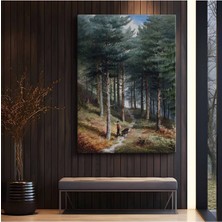 Limitless Design Ivan Shishkin Çam Ormanı Yürüyüş Yolu Kanvas Tablo Sanat Tablosu Klasik Ressam Tablosu