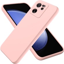 HANPORIUM Xiaomi 13T Uyumlu Silikon Kılıf - Pastel Renk Tonu Kamera Korumalı Esnek Kapak - Pudra Pembe