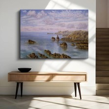 Limitless Design John Brett Deniz Kıyısı Kayalık Manzara Kanvas Tablo Sanat Tablosu Klasik Ressam Tablosu