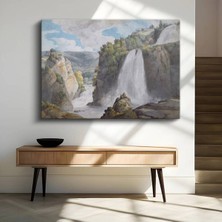 Limitless Design Francis Towne Şelale Doğa Manzarası Kanvas Tablo Sanat Tablosu Klasik Ressam Tablosu