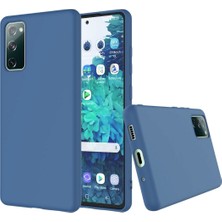 HANPORIUM Samsung Galaxy S20 Fe Uyumlu Silikon Kılıf - Pastel Renk Tonu Kamera Korumalı Esnek Kapak - Lacivert
