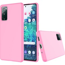 HANPORIUM Samsung Galaxy S20 Fe Uyumlu Silikon Kılıf - Pastel Renk Tonu Kamera Korumalı Esnek Kapak - Pembe