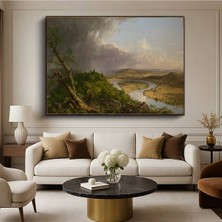Limitless Design Thomas Cole The Oxbow Nehir Kıvrımı Doğa Manzarası Kanvas Tablo Klasik Ressam Tablosu