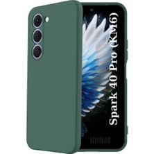 HANPORIUM Tecno Spark 40 Pro Km6 Uyumlu Silikon Kılıf - Pastel Renk Tonu Kamera Korumalı Esnek Kapak - Yeşil